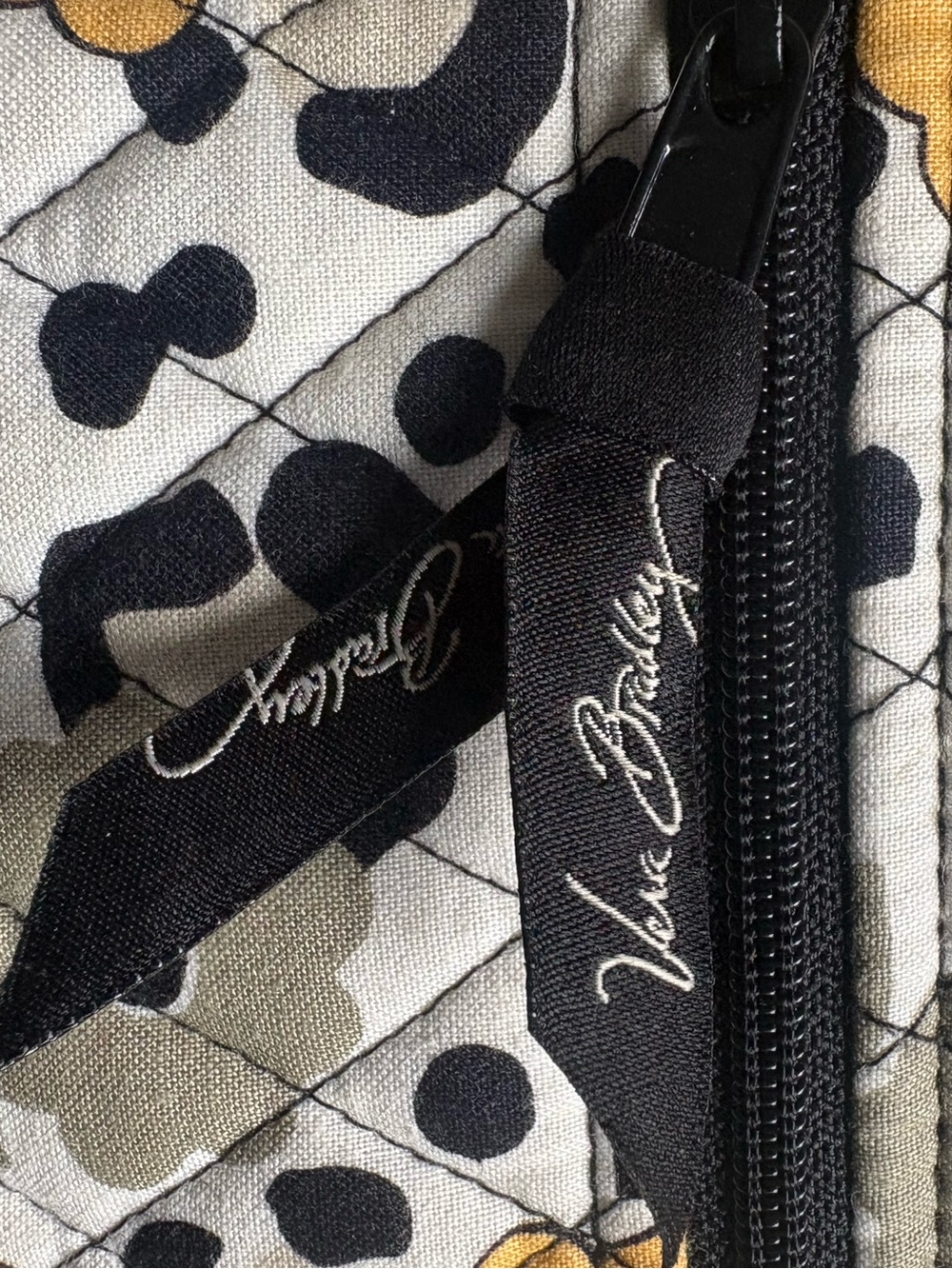 Vera Bradley Quilted Floral Crossbody Bag and wallet in Yellow and Black - Picture 3 of 6